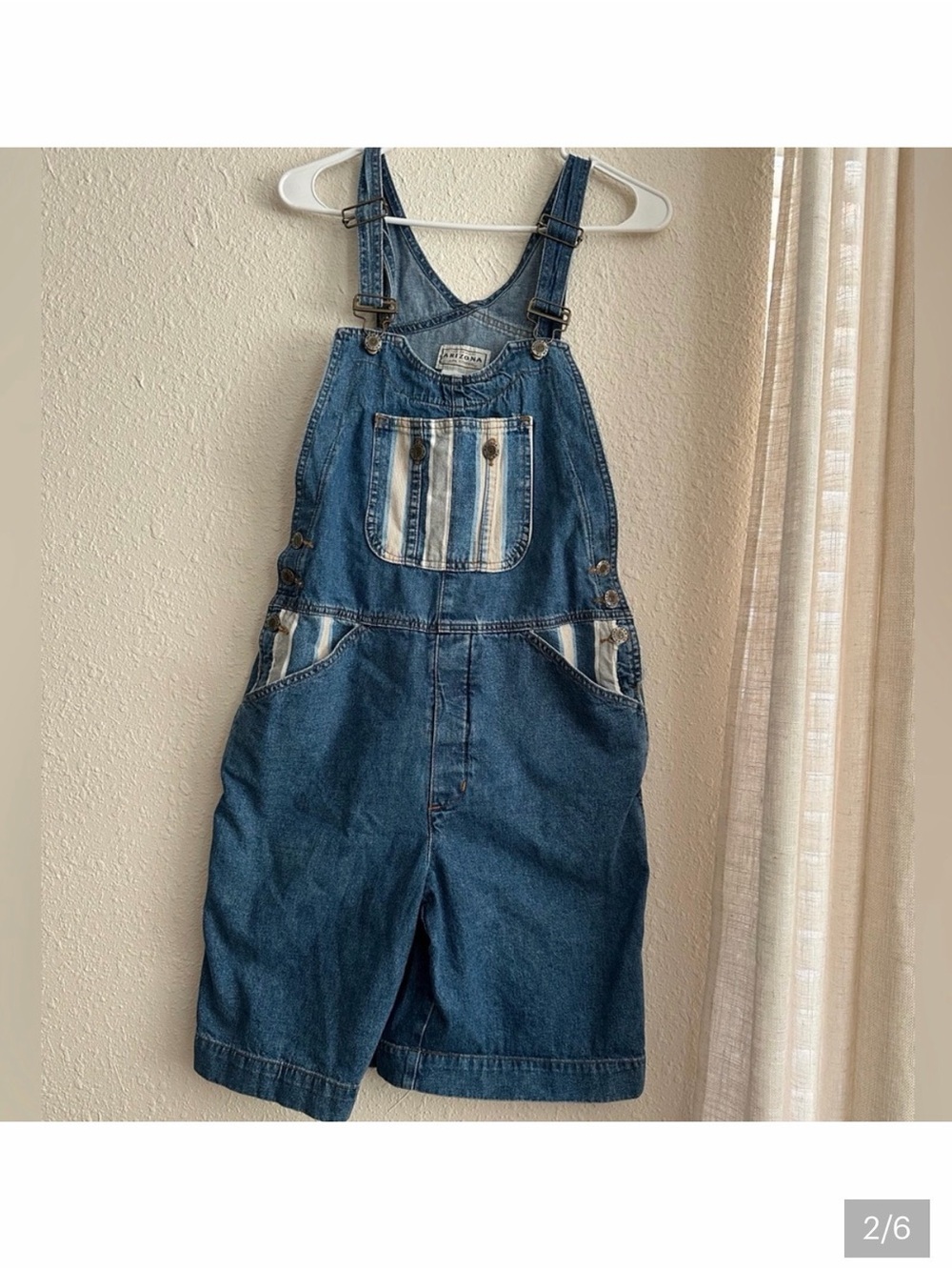 Vintage Overalls Arizona Jean Company Blue and Cream Jean